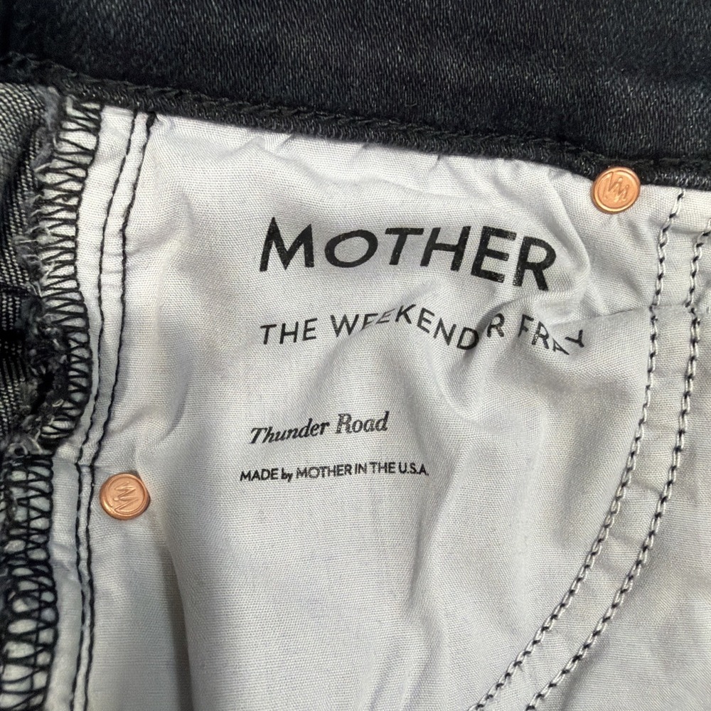 Mother Jeans Womens 24 The Weekender Fray Flare Thunder Road Denim Stretch - Picture 7 of 13